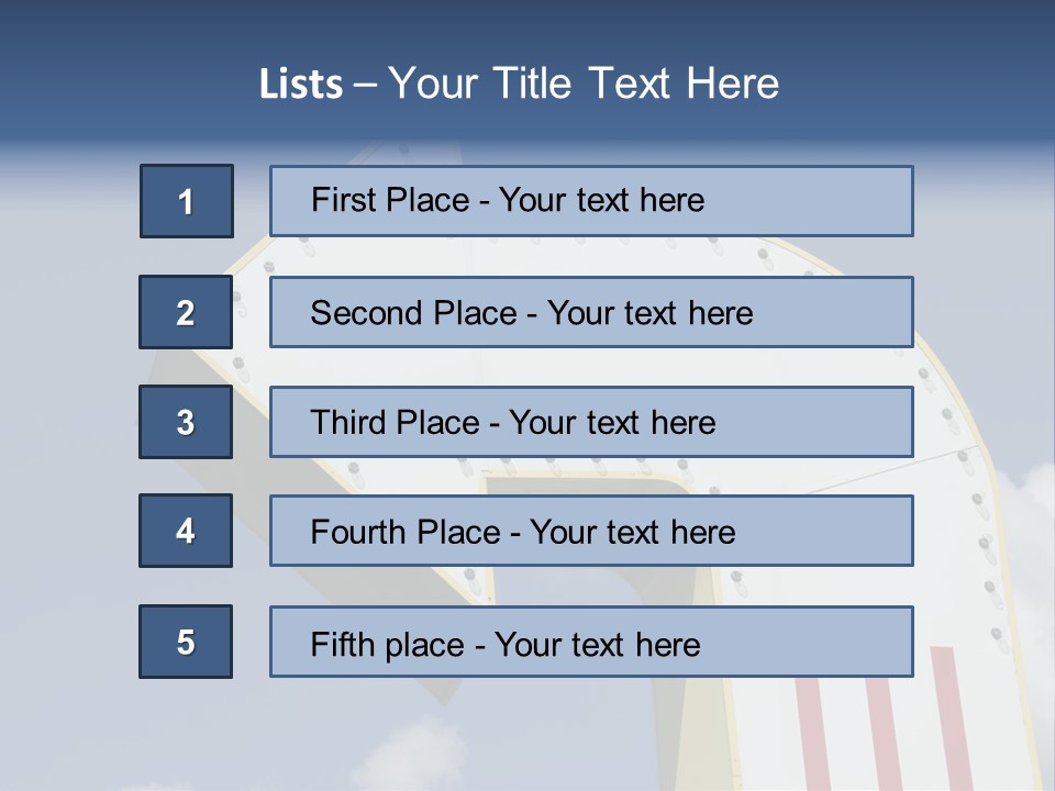 A Three-Dimensional Metal Arrow Sign. PowerPoint Template