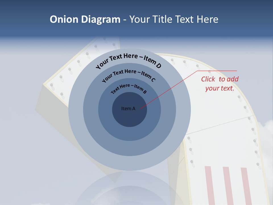 A Three-Dimensional Metal Arrow Sign. PowerPoint Template