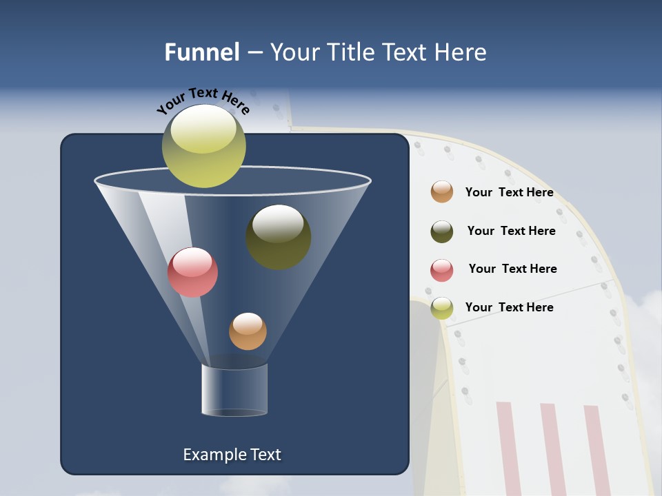 A Three-Dimensional Metal Arrow Sign. PowerPoint Template