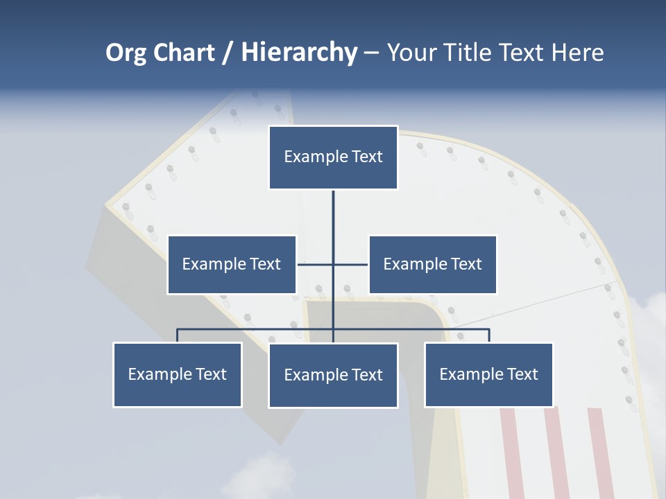 A Three-Dimensional Metal Arrow Sign. PowerPoint Template