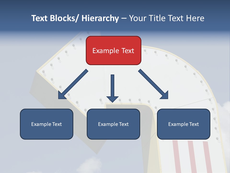 A Three-Dimensional Metal Arrow Sign. PowerPoint Template