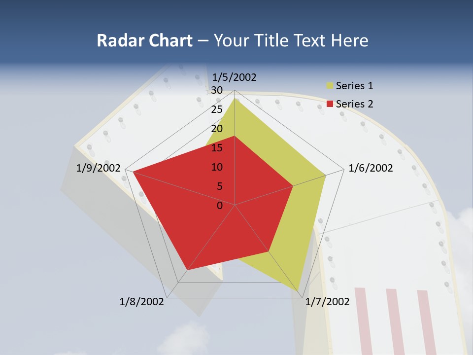 A Three-Dimensional Metal Arrow Sign. PowerPoint Template