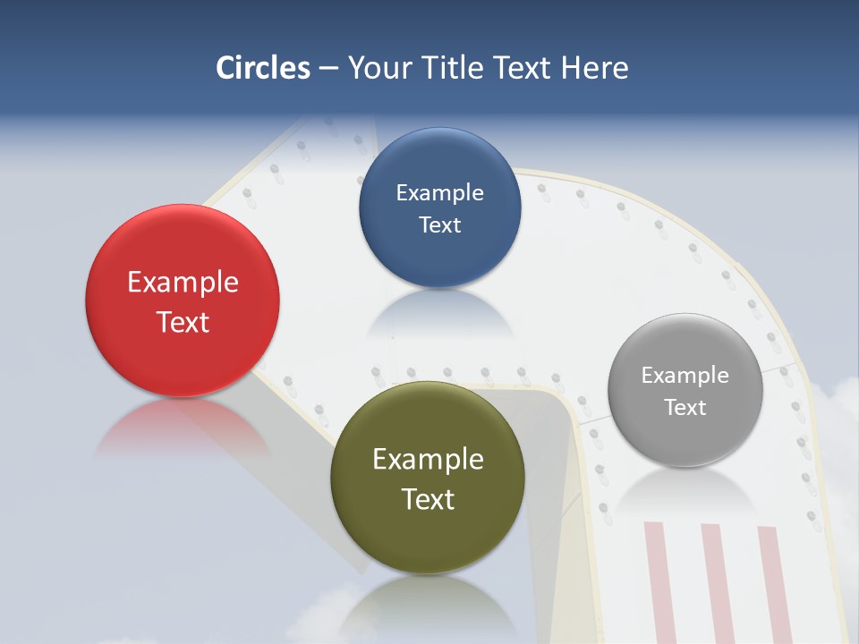 A Three-Dimensional Metal Arrow Sign. PowerPoint Template