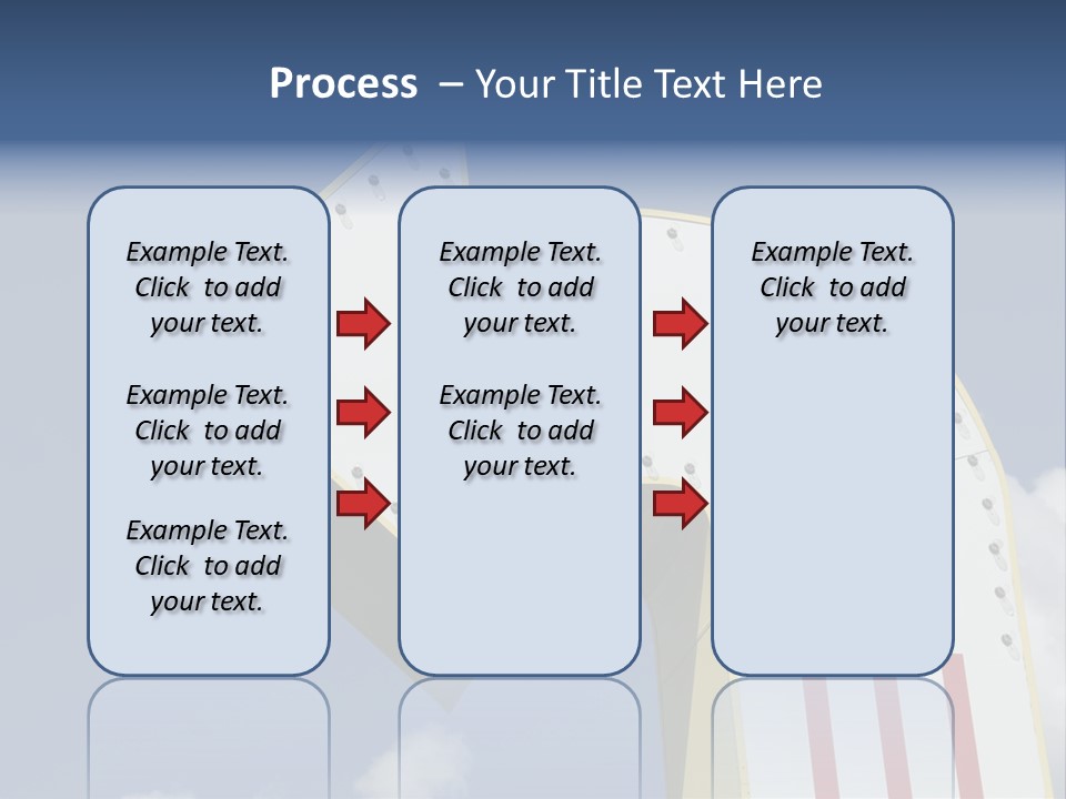 A Three-Dimensional Metal Arrow Sign. PowerPoint Template
