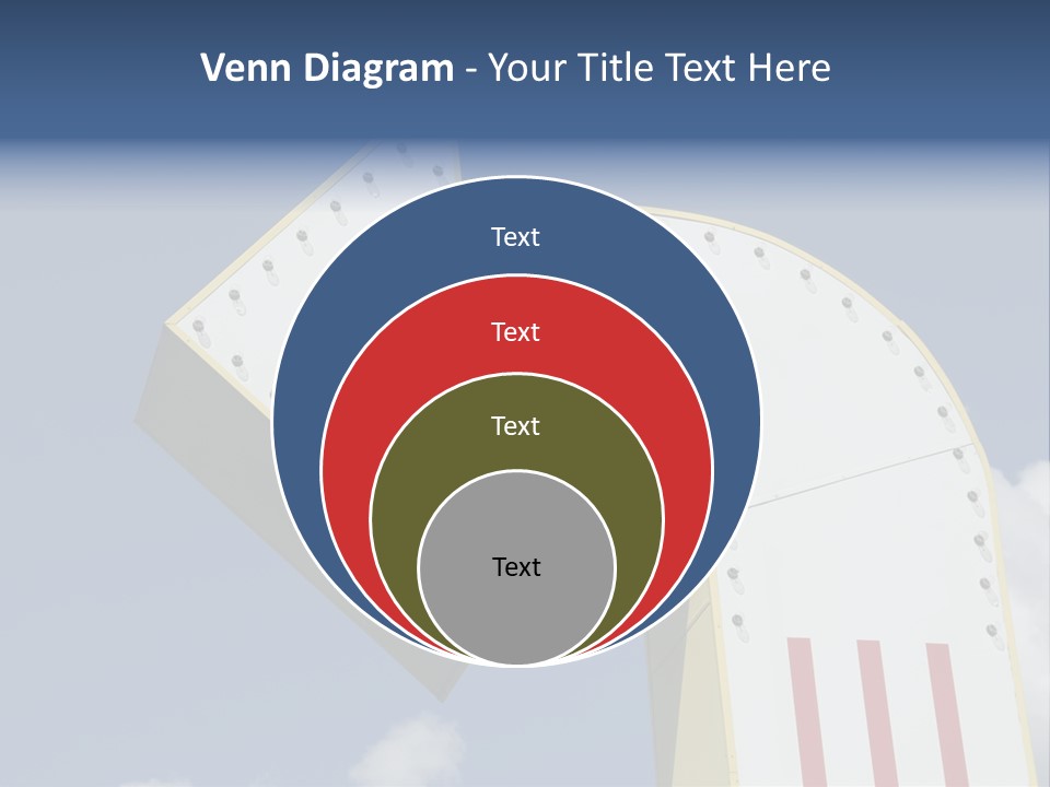 A Three-Dimensional Metal Arrow Sign. PowerPoint Template