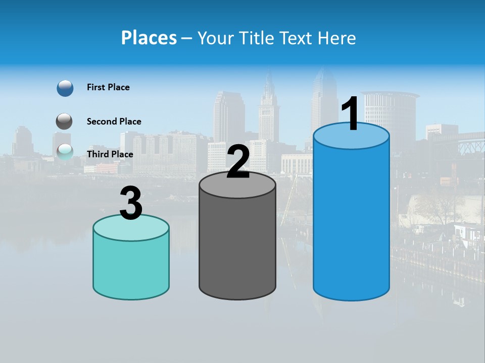 A River With A City In The Background PowerPoint Template