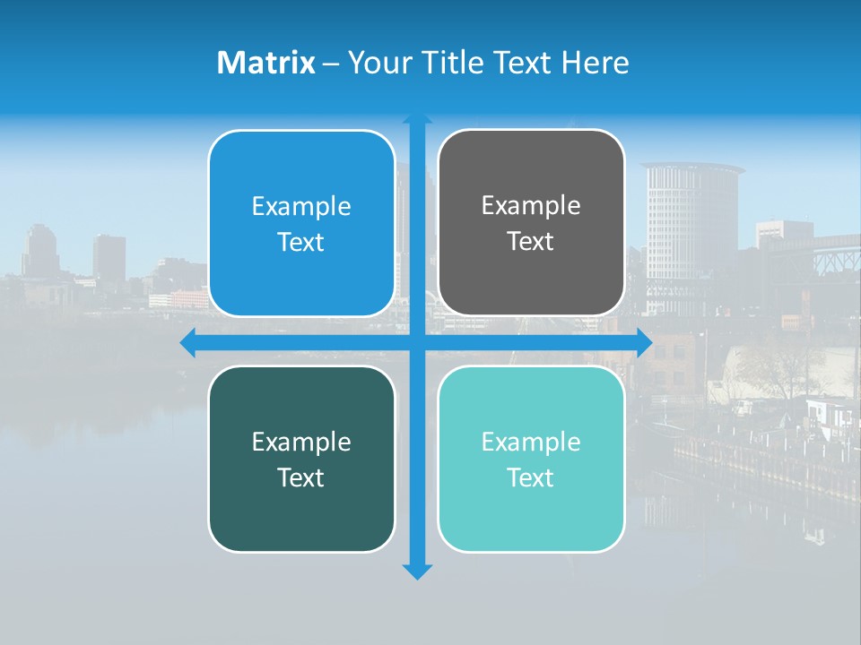 A River With A City In The Background PowerPoint Template