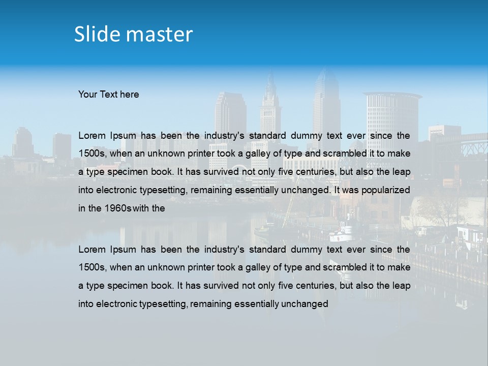 A River With A City In The Background PowerPoint Template