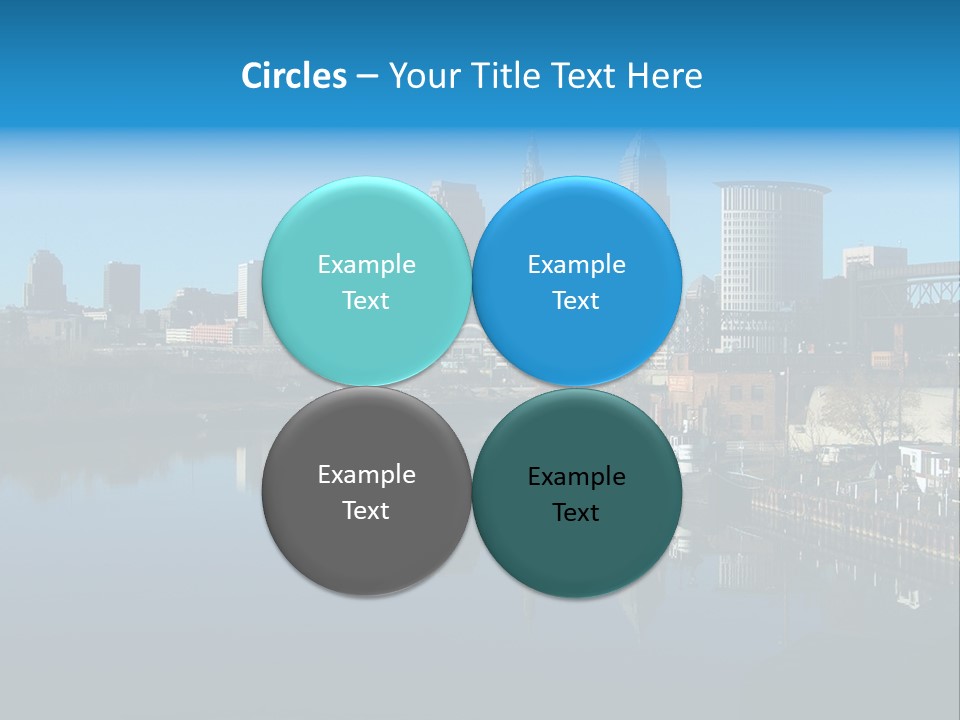 A River With A City In The Background PowerPoint Template