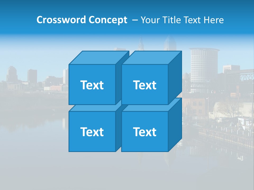 A River With A City In The Background PowerPoint Template