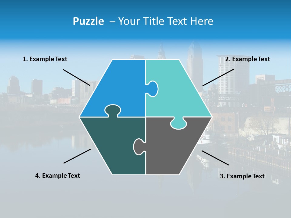 A River With A City In The Background PowerPoint Template