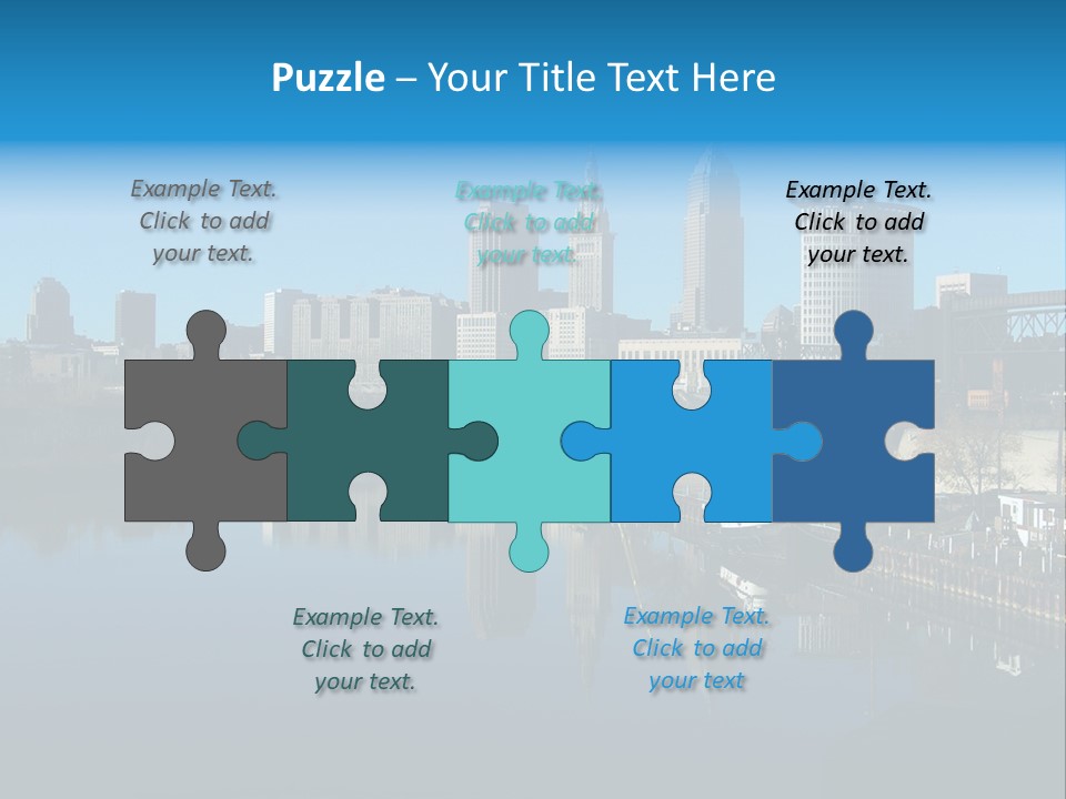 A River With A City In The Background PowerPoint Template