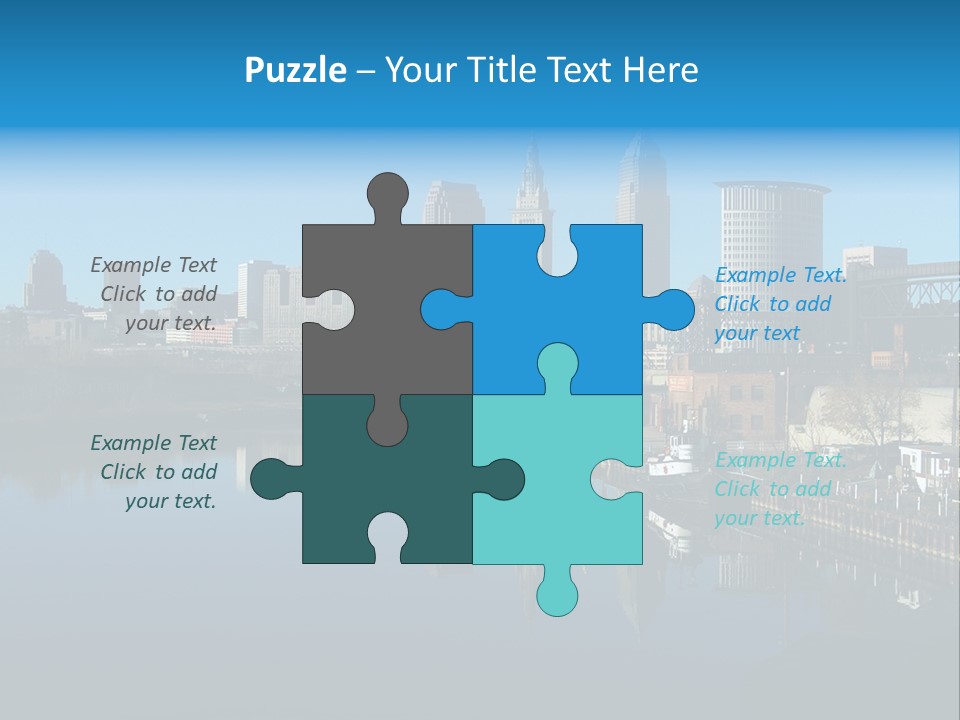 A River With A City In The Background PowerPoint Template