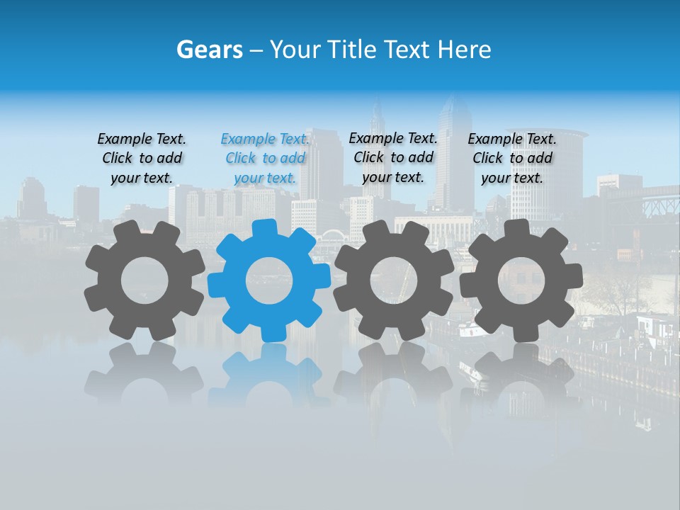 A River With A City In The Background PowerPoint Template