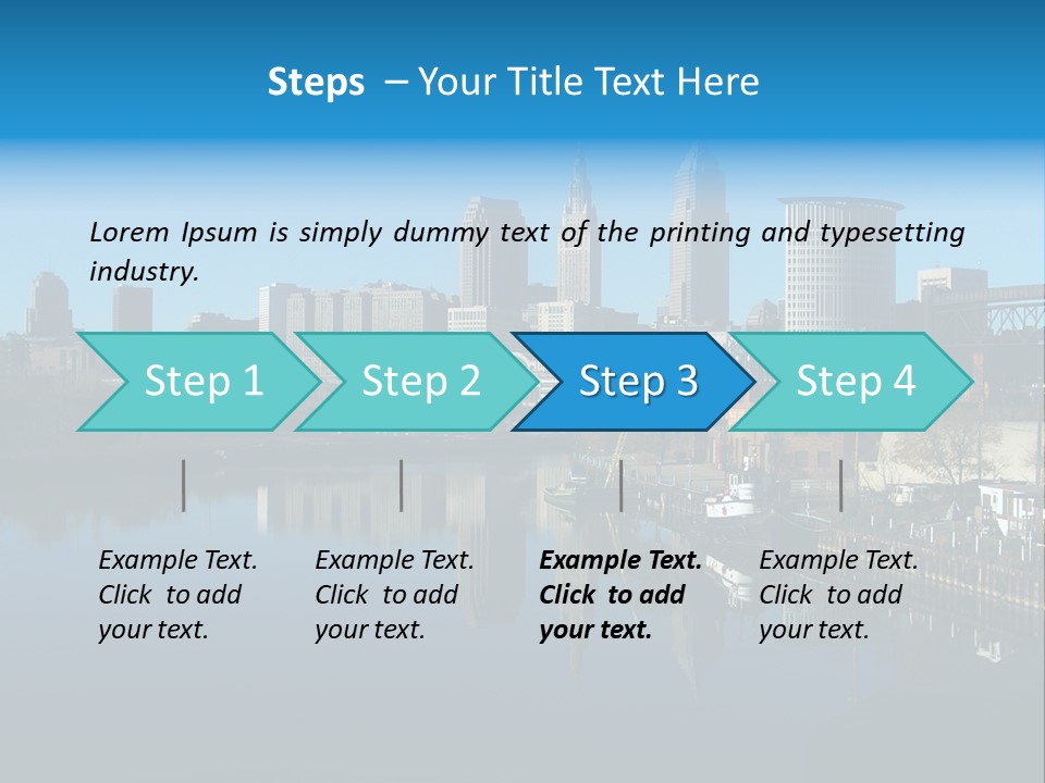 A River With A City In The Background PowerPoint Template