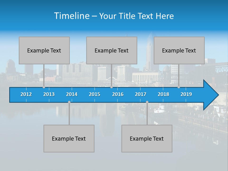 A River With A City In The Background PowerPoint Template