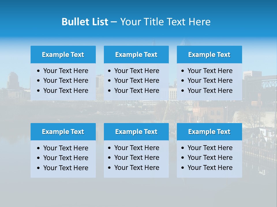 A River With A City In The Background PowerPoint Template