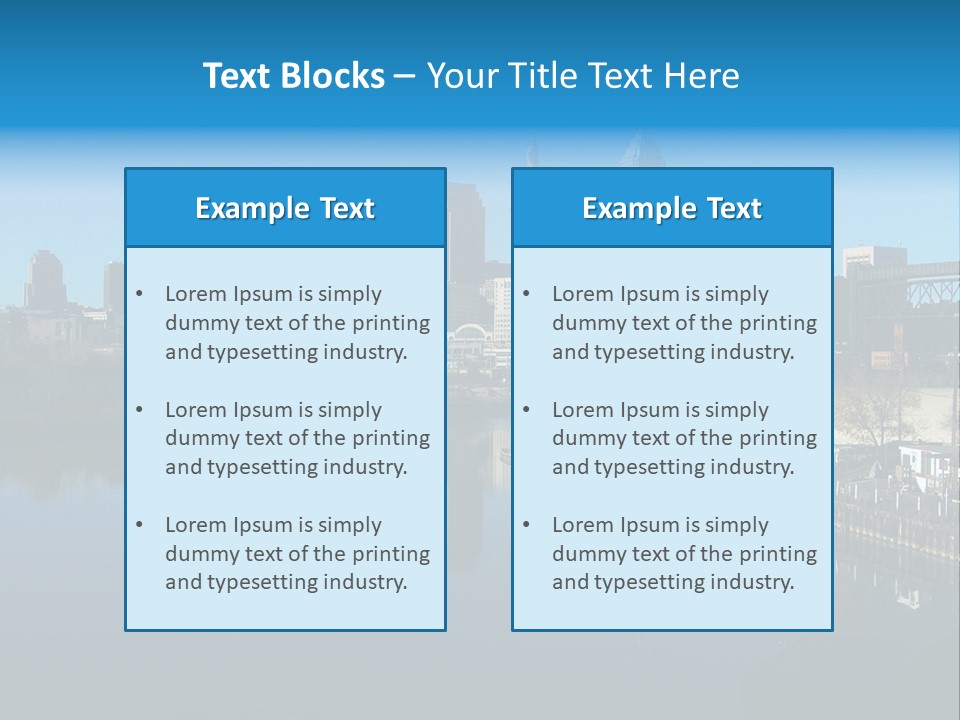 A River With A City In The Background PowerPoint Template