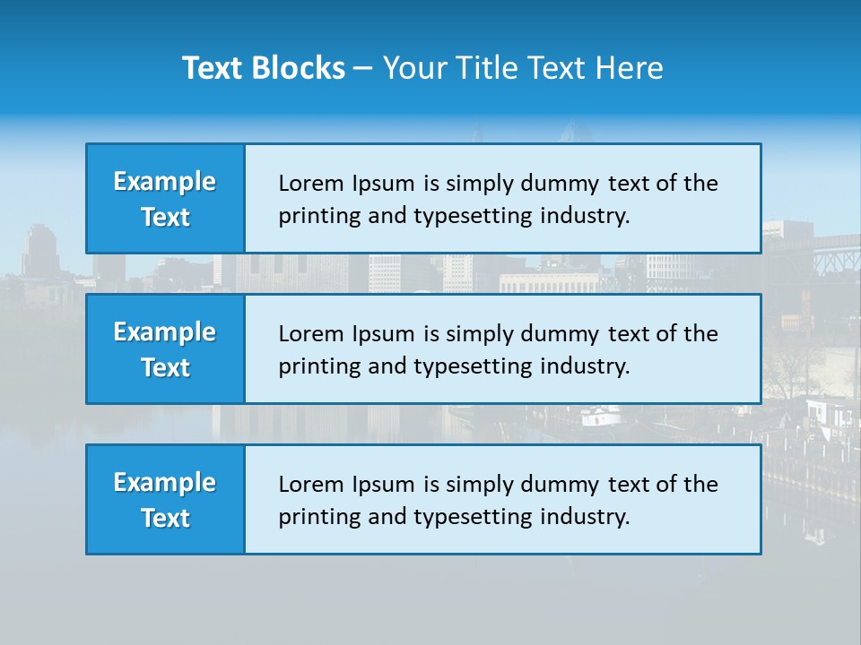 A River With A City In The Background PowerPoint Template