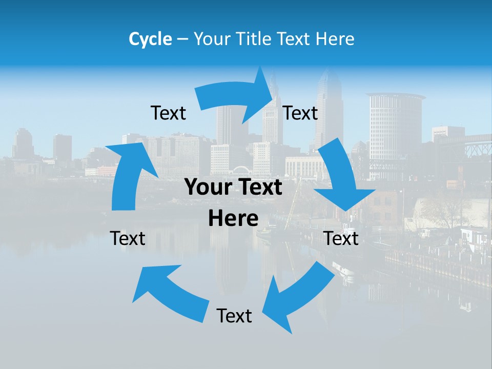 A River With A City In The Background PowerPoint Template