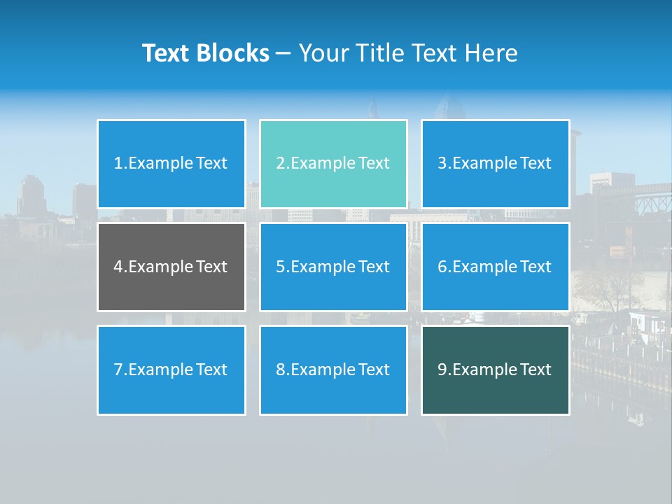 A River With A City In The Background PowerPoint Template