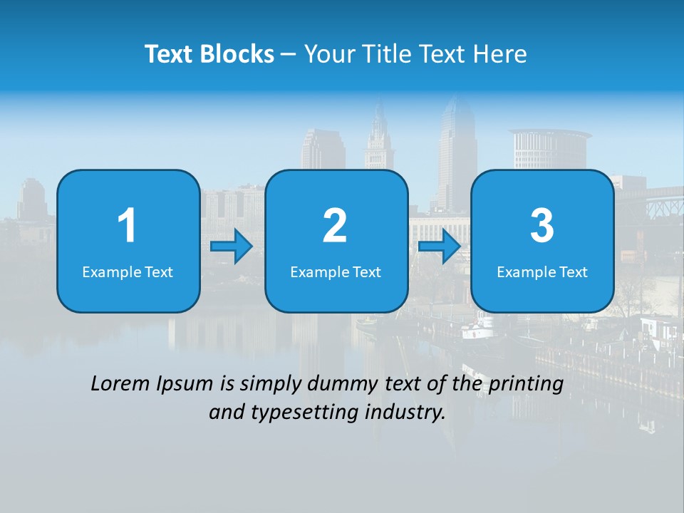 A River With A City In The Background PowerPoint Template