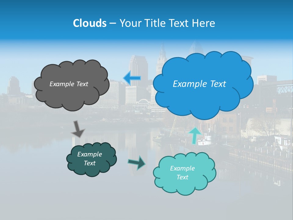 A River With A City In The Background PowerPoint Template