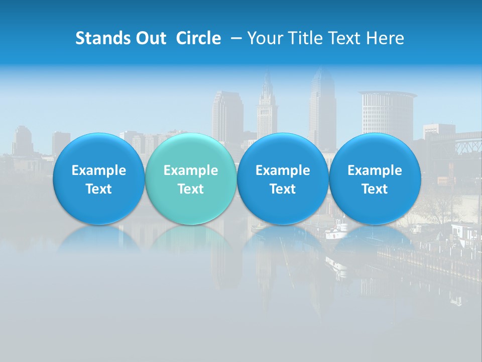 A River With A City In The Background PowerPoint Template