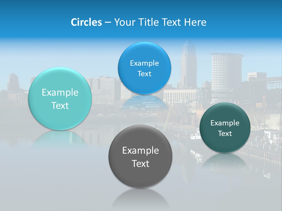 A River With A City In The Background PowerPoint Template