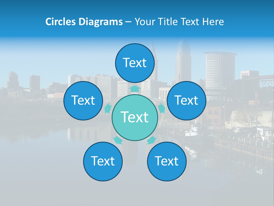 A River With A City In The Background PowerPoint Template