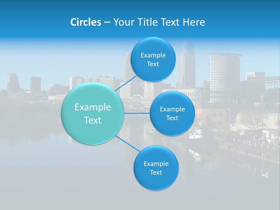 A River With A City In The Background PowerPoint Template