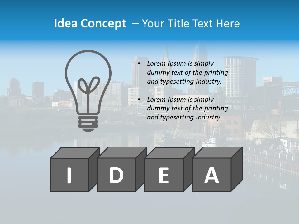 A River With A City In The Background PowerPoint Template