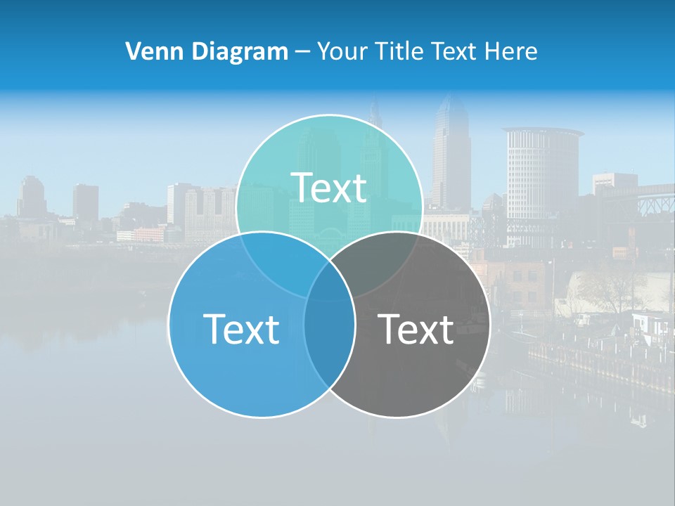A River With A City In The Background PowerPoint Template