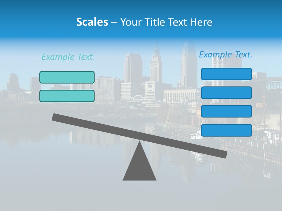 A River With A City In The Background PowerPoint Template