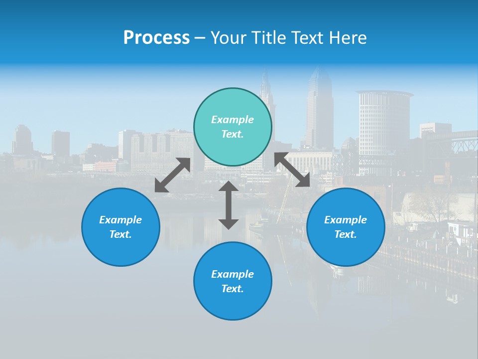 A River With A City In The Background PowerPoint Template
