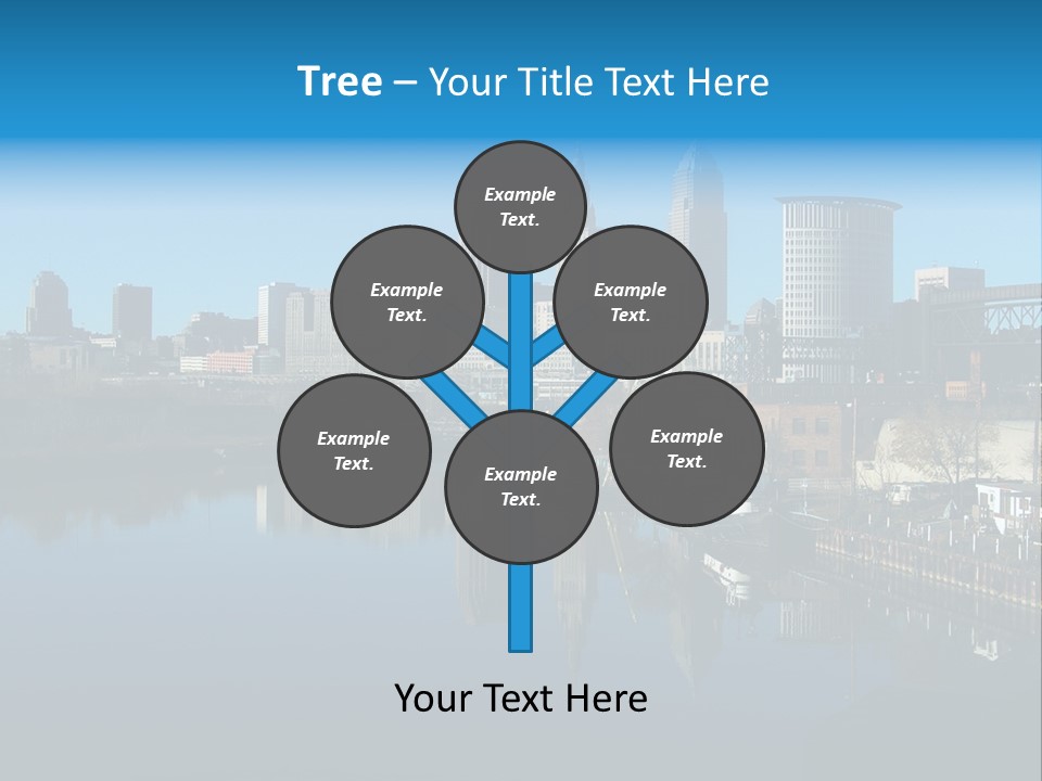 A River With A City In The Background PowerPoint Template