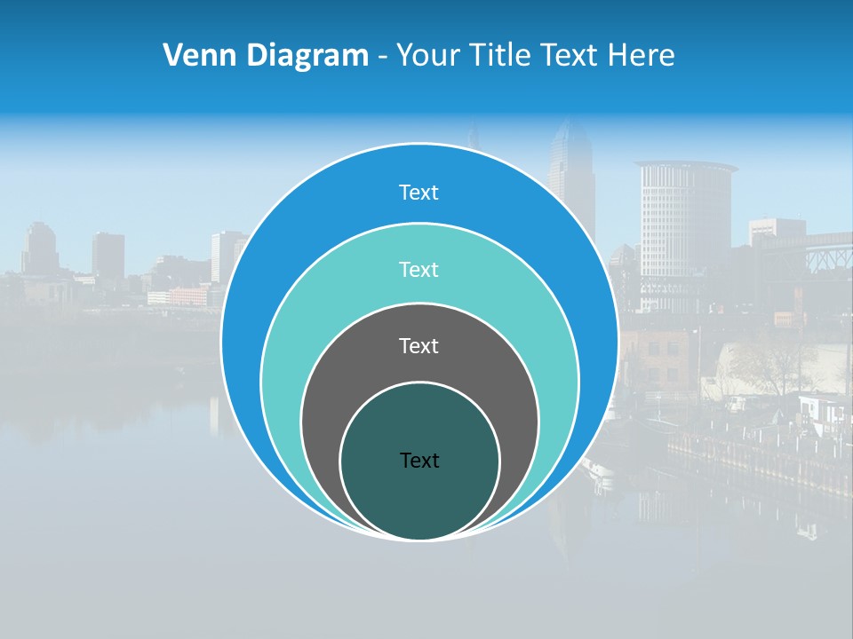 A River With A City In The Background PowerPoint Template