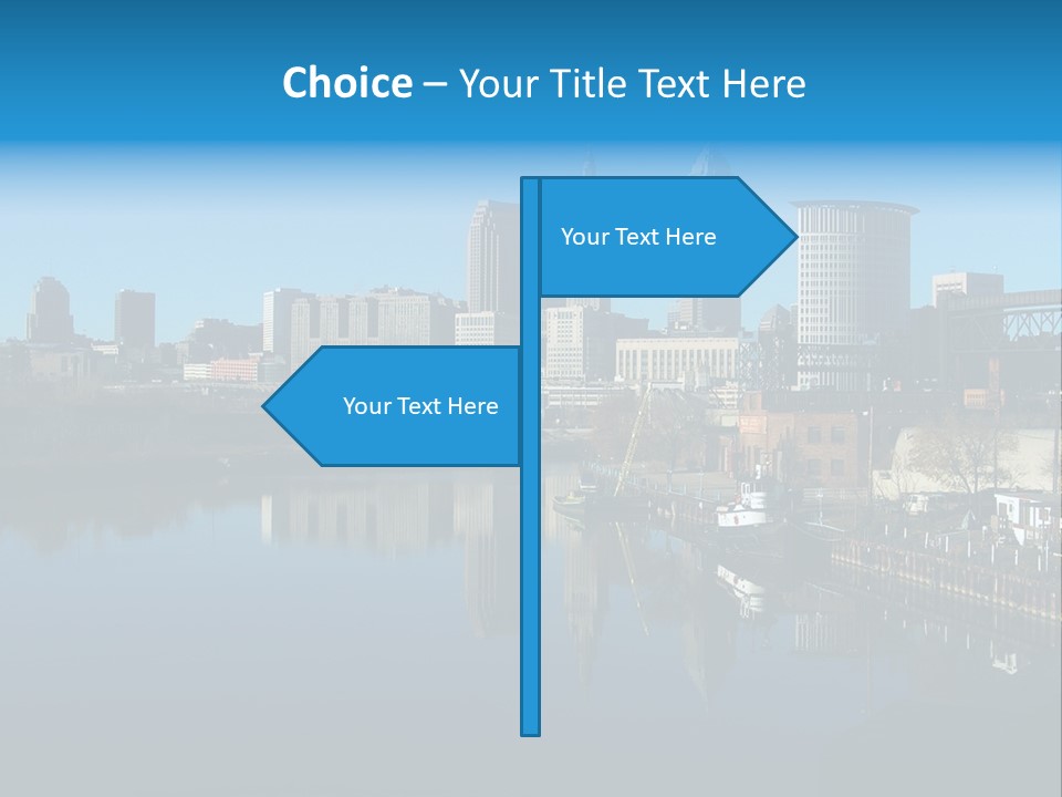 A River With A City In The Background PowerPoint Template