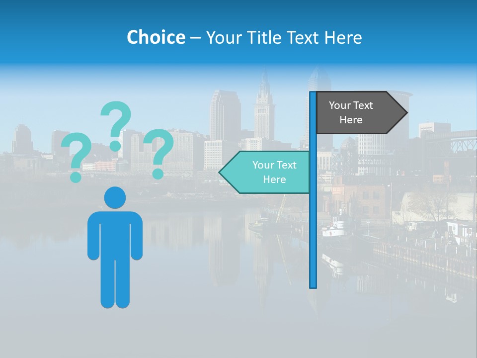 A River With A City In The Background PowerPoint Template