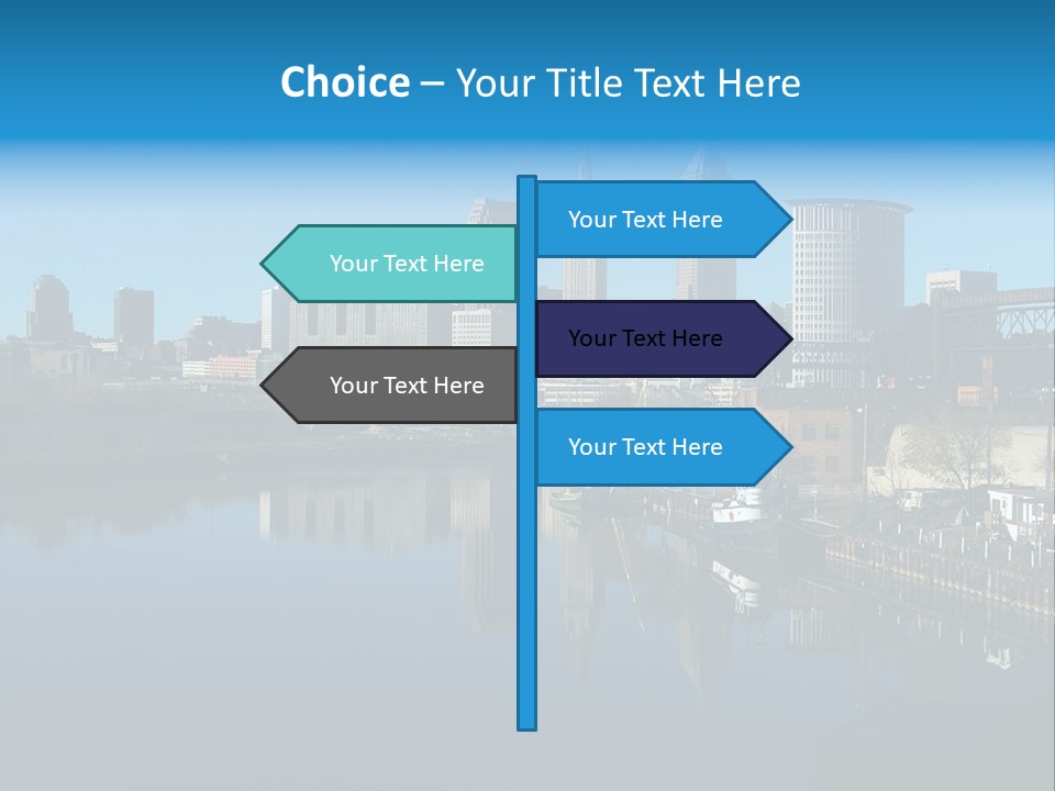 A River With A City In The Background PowerPoint Template