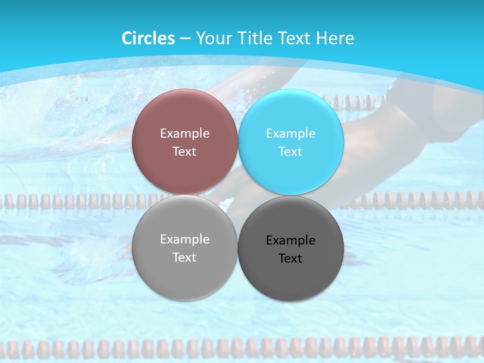 Swimmers Jumping In The Pool PowerPoint Template