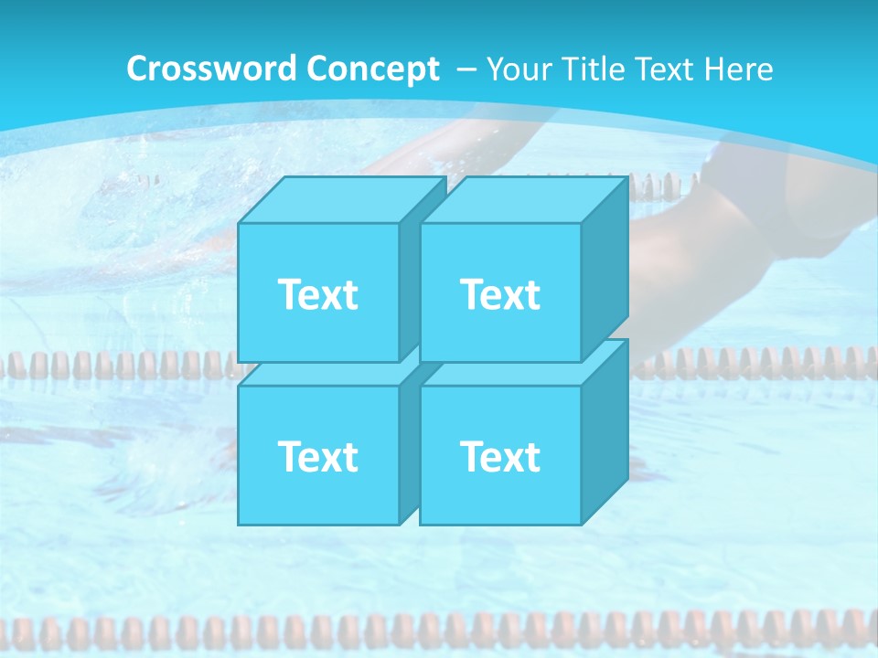 Swimmers Jumping In The Pool PowerPoint Template