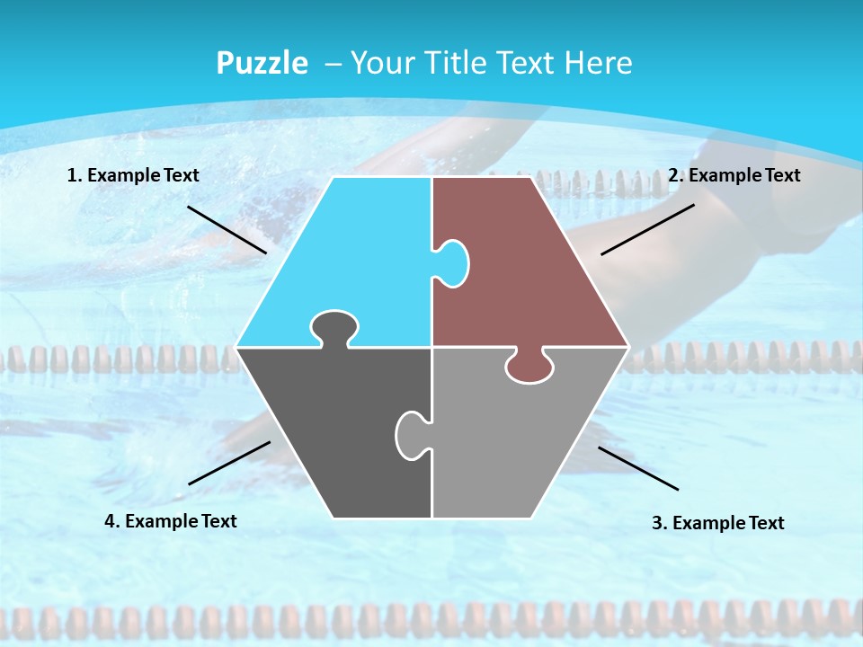 Swimmers Jumping In The Pool PowerPoint Template