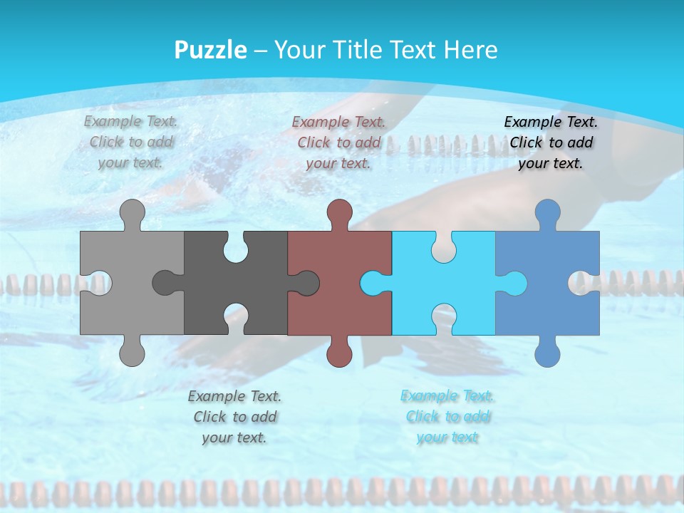 Swimmers Jumping In The Pool PowerPoint Template