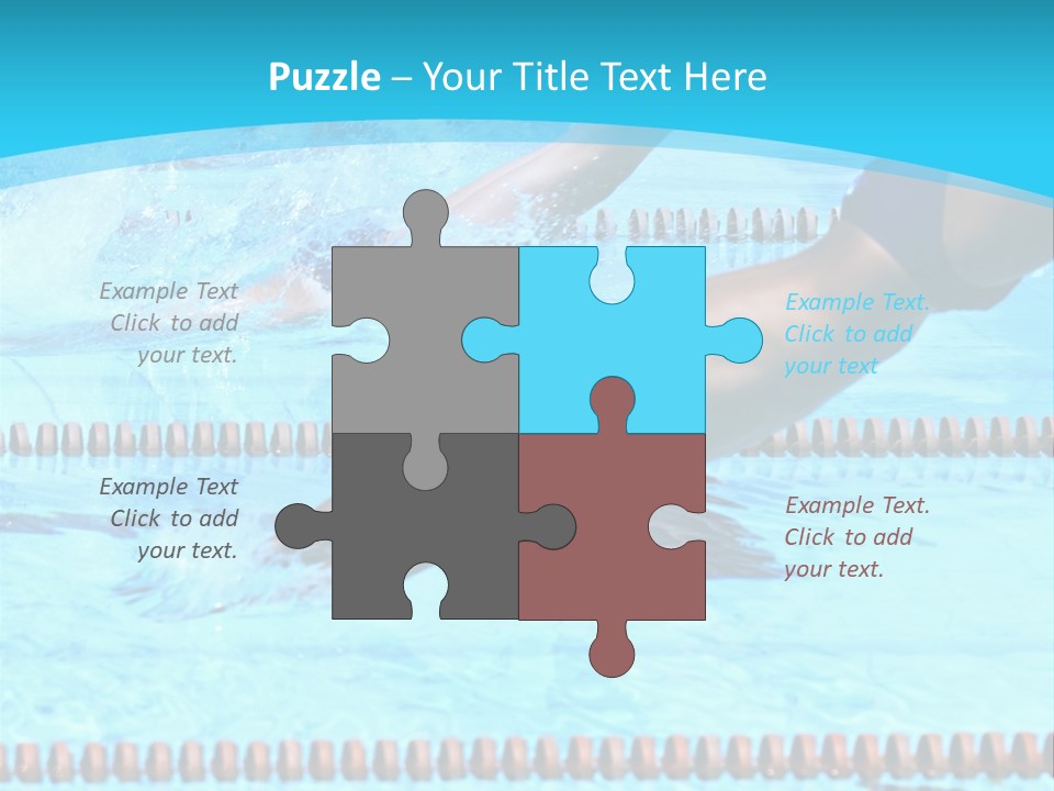 Swimmers Jumping In The Pool PowerPoint Template