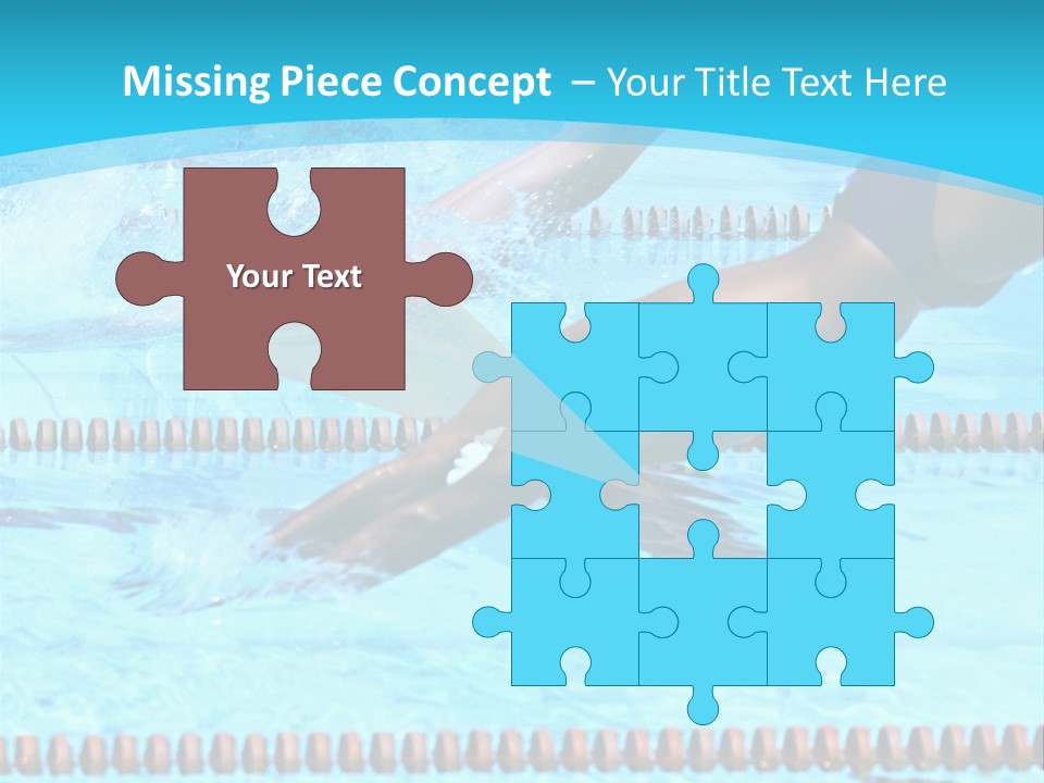 Swimmers Jumping In The Pool PowerPoint Template