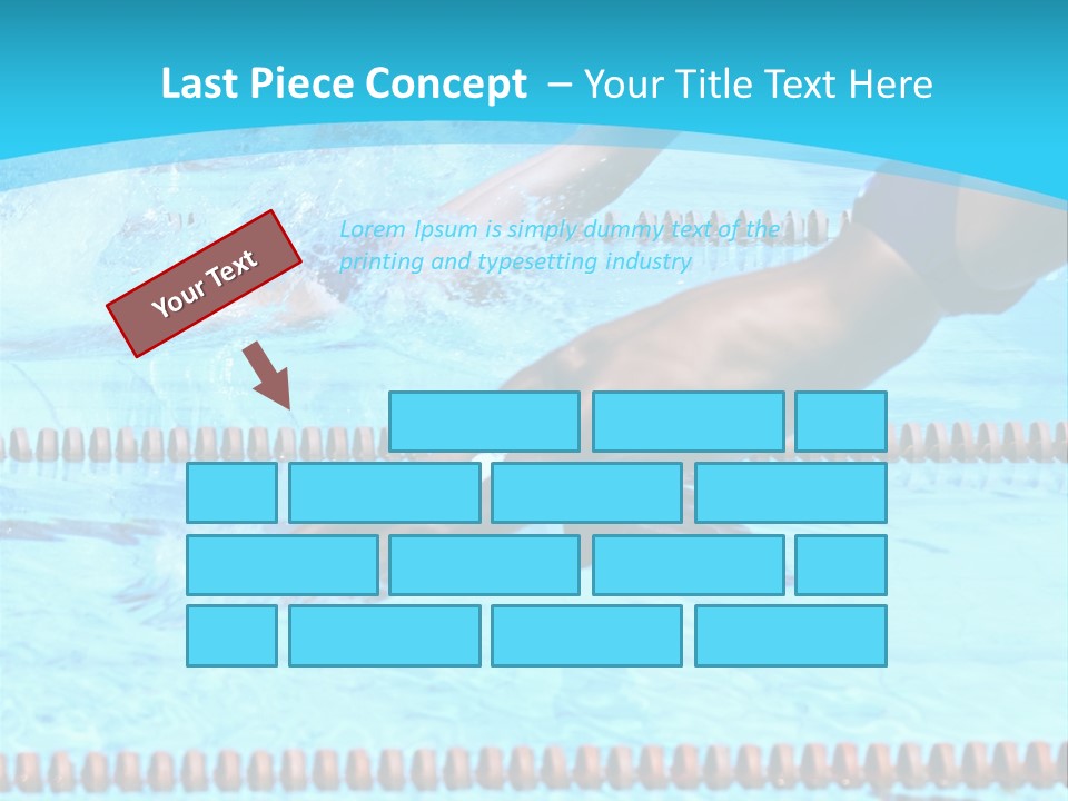 Swimmers Jumping In The Pool PowerPoint Template