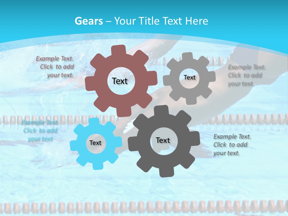 Swimmers Jumping In The Pool PowerPoint Template