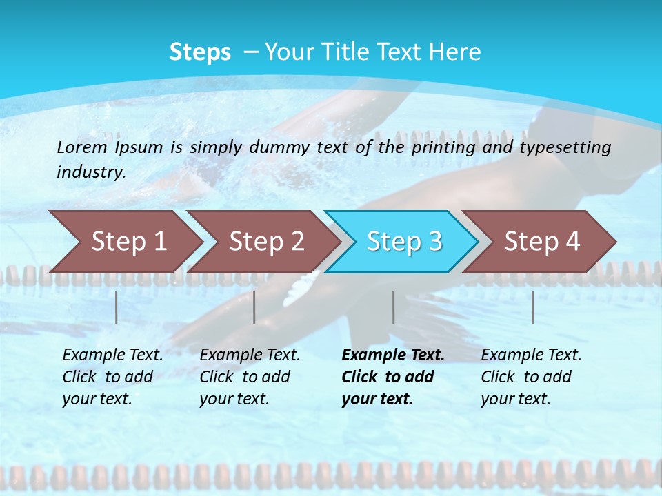 Swimmers Jumping In The Pool PowerPoint Template