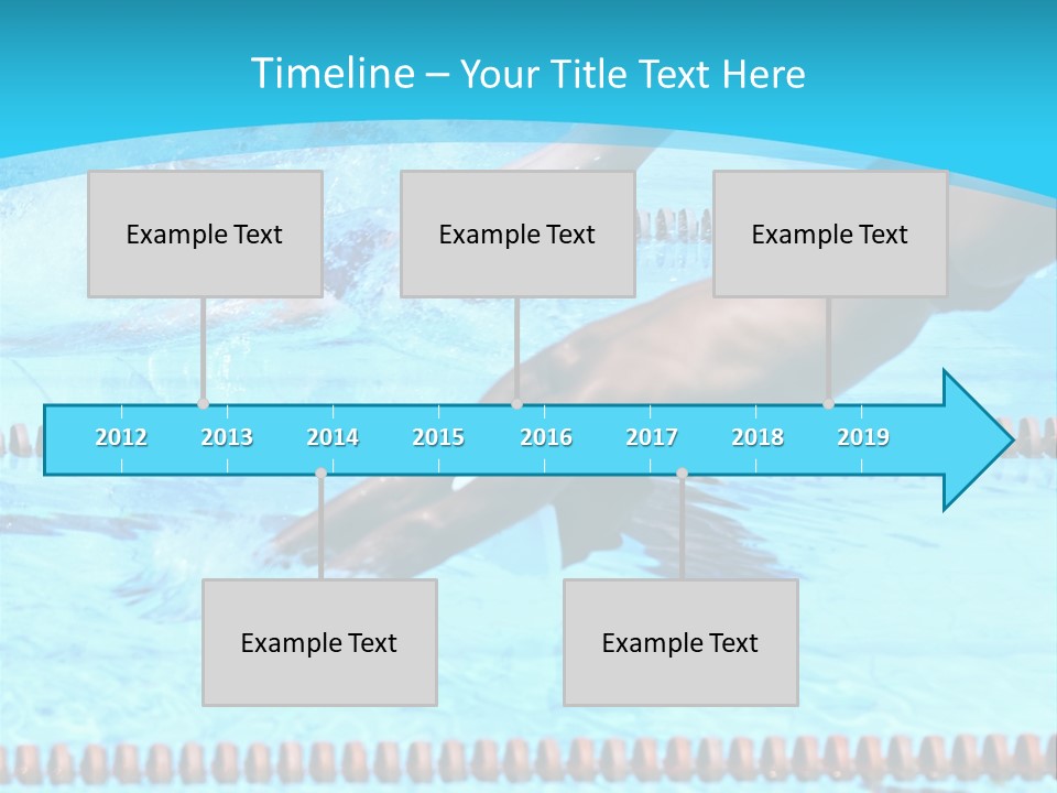 Swimmers Jumping In The Pool PowerPoint Template